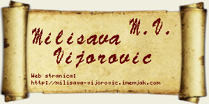 Milisava Vijorović vizit kartica